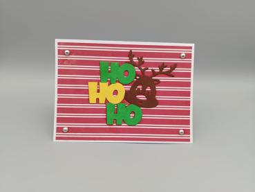 Weihnachtskarte HO HO HO